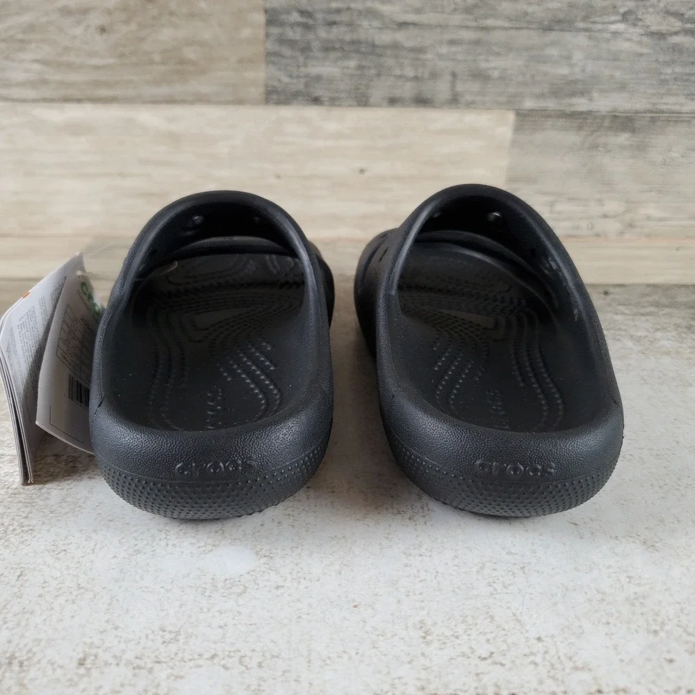 Crocs Classic V2 Little Kids Sandals Sz 12 C12 Black Rubber Comfort Slip On